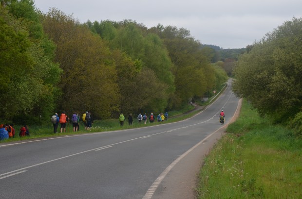 Riding alongside the Camino