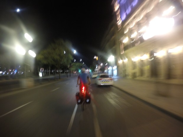 Night riding in Lleida