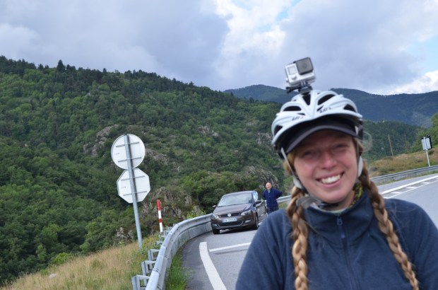 Anna preparing to film the fun