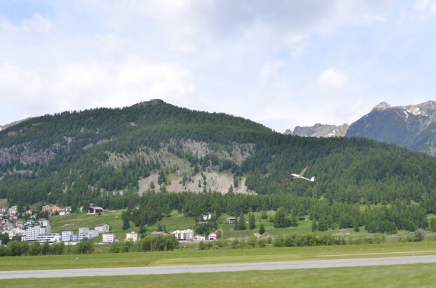 A glider being launched