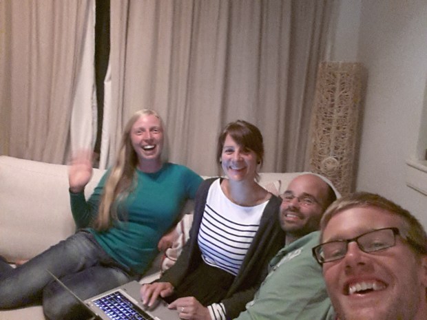 Enjoying the evening together