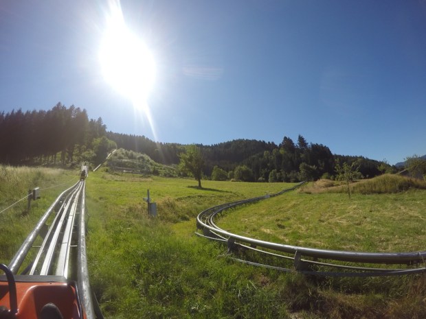 Going up the rodelbahn