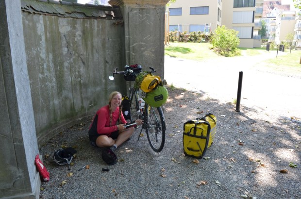 Pumping up after the puncture repair
