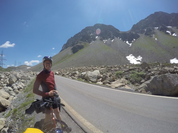 Dave in the rockfall zone