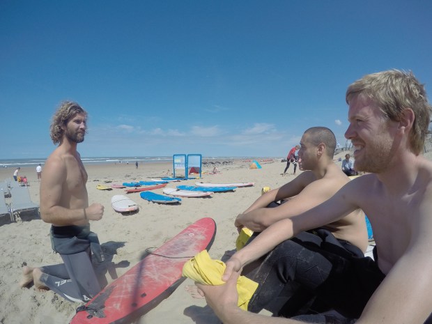 Johnny telling us how terrible the surf in the Netherlands is