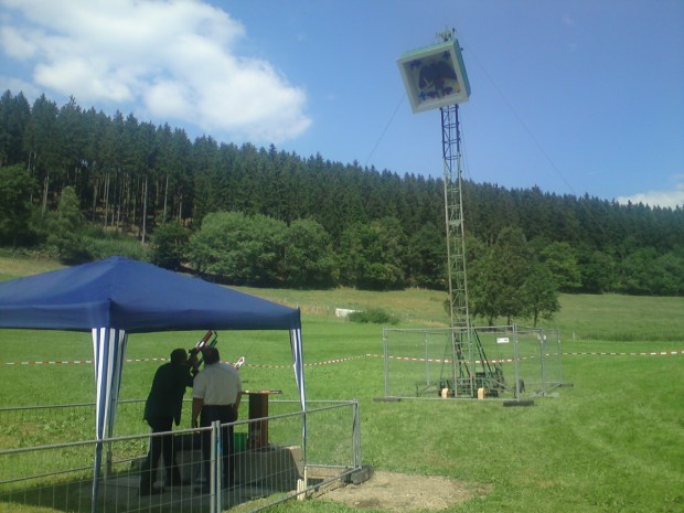 Wooden eagle with crown and sceptre